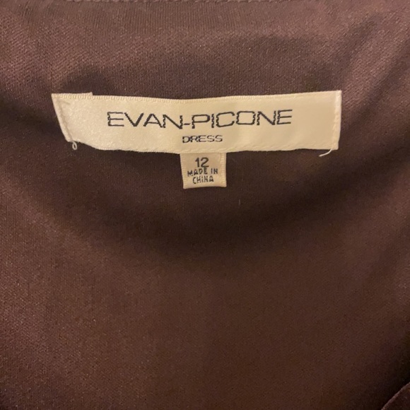 Evan-Picone size 12 dress chocolate brown dress - Picture 4 of 5
